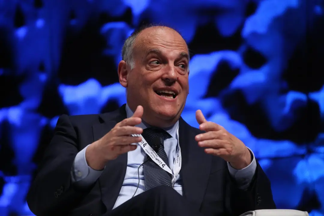 Archivo - El presidente de LaLiga, Javier Tebas, durante un acto institucional.
