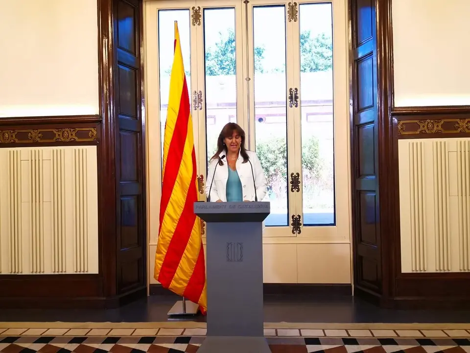La presidenta del Parlament, Laura Borr&agrave;s