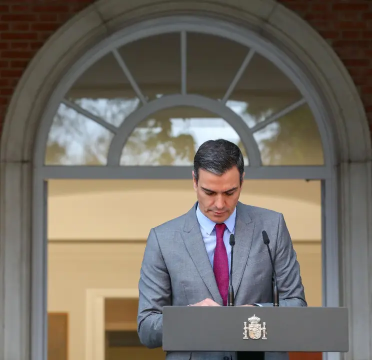 El presidente del Gobierno, Pedro S&aacute;nchez, realiza una declaraci&oacute;n institucional tras la celebraci&oacute;n del Consejo de Ministros en el que se han aprobado los indultos.