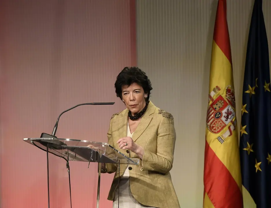La ministra de Educaci&oacute;n y FP, Isabel Cela&aacute;, en la presentaci&oacute;n de la 'Alianza por la Formaci&oacute;n Profesional: una estrategia de pa&iacute;s', el pasado 24 de mayo en Casa de Am&eacute;rica, en Madrid