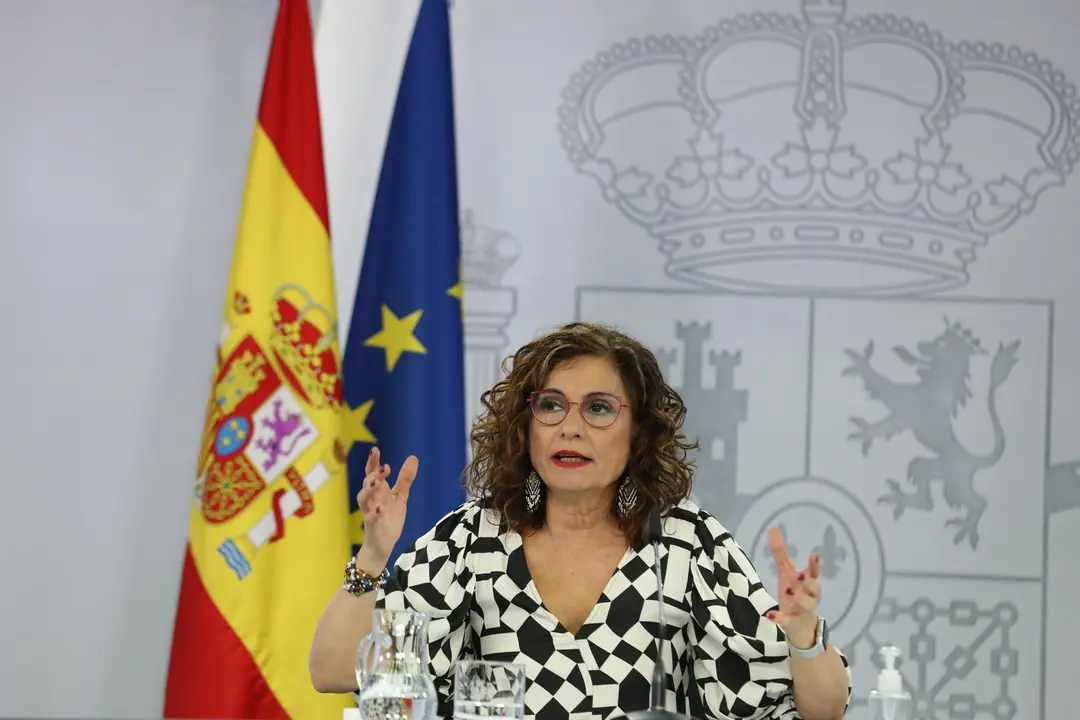 La ministra portavoz, Mar&iacute;a Jes&uacute;s Montero, comparece en r ueda de prensa tras la celebraci&oacute;n del Consejo de Ministros en el que se han aprobado los indultos a los presos independentistas en prisi&oacute;n, a 22 de junio de 2021, en Madrid (Espa&ntilde;a).