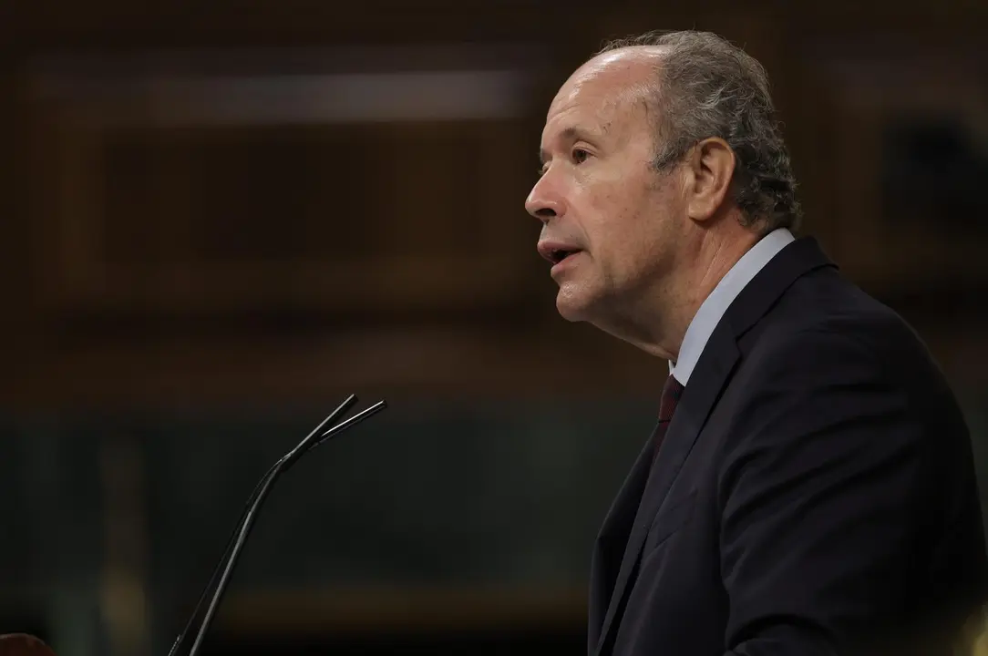 El ministro de Justicia, Juan Carlos Campo, interviene en una sesi&oacute;n de control al Gobierno, a 16 de junio de 2021, en el Congreso de los Diputados, Madrid, (Espa&ntilde;a). Esta sesi&oacute;n est&aacute; marcada nuevamente por los posibles indultos a los presos del proc&eacute;s po