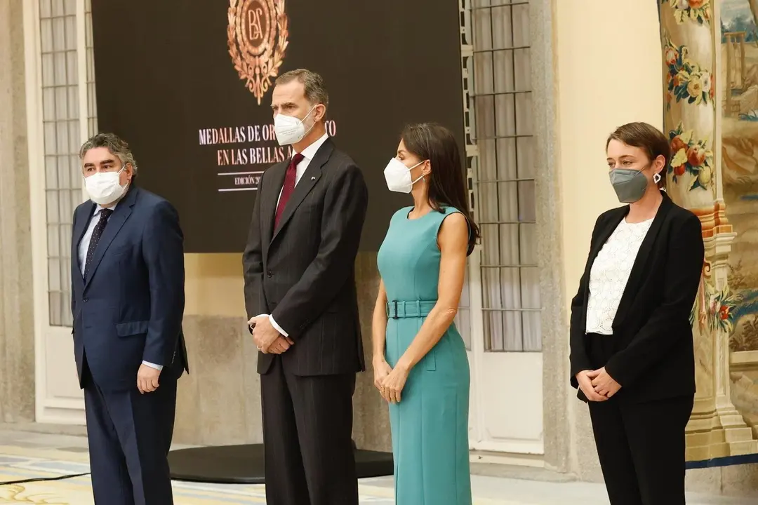 Los Reyes entregan las Medallas de Oro al M&eacute;rito en las Bellas Artes a personas y entidades que han destacado en el campo de la creaci&oacute;n art&iacute;stica y cultural en 2018 y 19, a 23 de junio de 2021 en Madrid