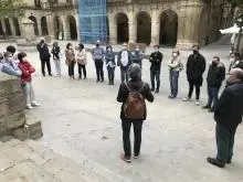 Visita de los parlamentarios a la Iglesia de Santa Mar&iacute;a de la Asunci&oacute;n en Viana.