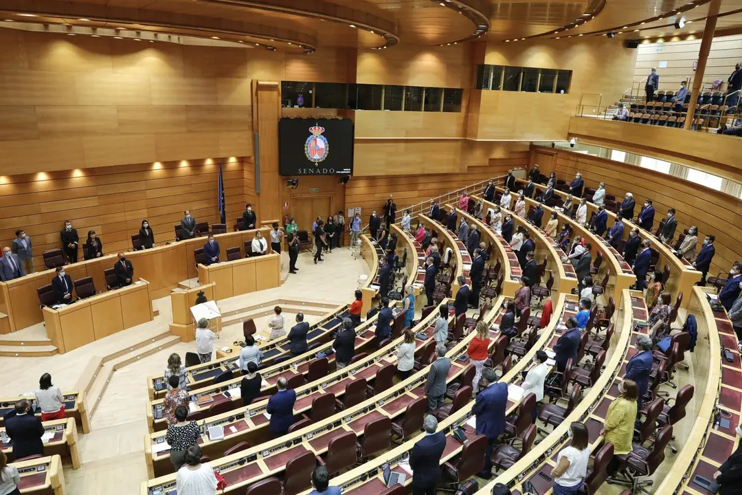 Archivo - Hemiciclo del Senado durante la primera sesi&oacute;n plenaria tras el par&oacute;n estival, en Madrid (Espa&ntilde;a), a 8 de septiembre de 2020. S&aacute;nchez comparece a petici&oacute;n propia en la C&aacute;mara Alta para explicar las l&iacute;neas generales de actuaci&oacute;n del Gobierno en d
