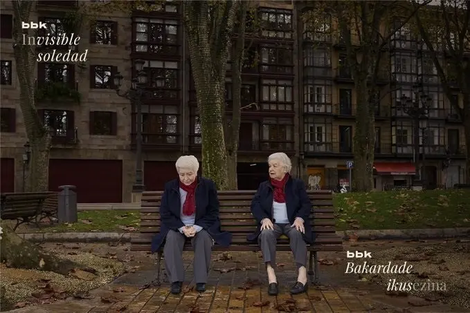 Archivo - "Mercedes", imagen de la campa&ntilde;a "Invisible Soledad" de BBK para concienciar de la soledad no deseada de los mayores