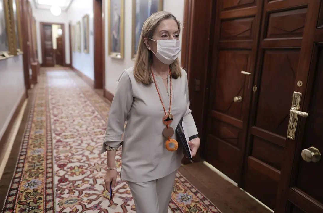 La exministra de Sanidad y Fomento y actual vicepresidenta del Congreso de los Diputados, Ana Pastor, a su llegada a una reuni&oacute;n de la mesa del Congreso de los Diputados, a 22 de junio de 2021, en la Sala Mariana Pineda del Congreso, Madrid, (Espa&ntilde;a).