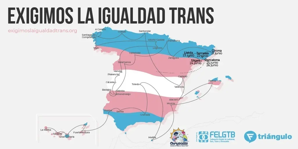 La capital acoge la campa&ntilde;a #ExigimoslaIgualdadTrans que reivindica el derecho de autodeterminaci&oacute;n de las personas