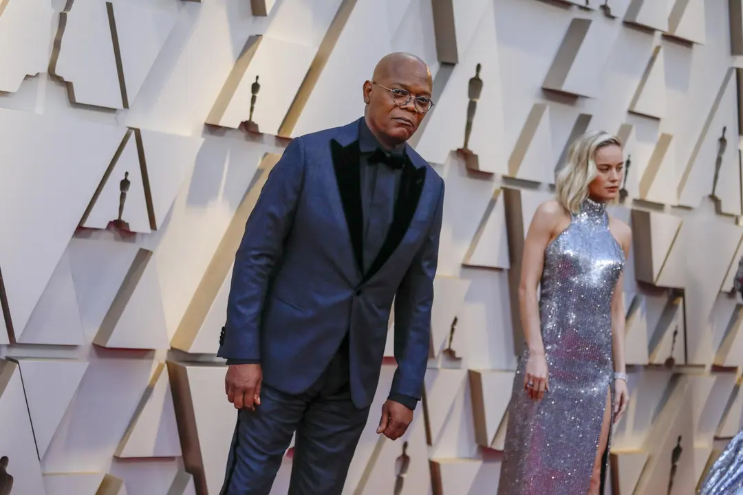 Archivo - HOLLYWOOD, &nbsp;CA &ndash; February 24, 2019 Samuel L. Jackson and Brie Larson during the arrivals at the 91st Academy Awards on Sunday, February 24, 2019 at the Dolby Theatre at Hollywood & Highland Center in Hollywood, CA. (Jay L. Clendenin / Los Angele