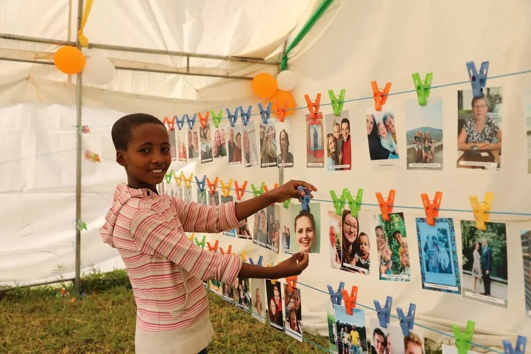 Woinitu, 10-year-old girl, together with her mother (Agernesh Kassa) at home and at Dembia AP compound choosing her sponsor Dianne on 12 October 2020.