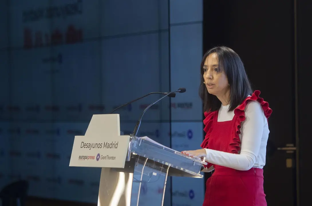 La delegada del Gobierno en la Comunidad de Madrid, Mercedes Gonz&aacute;lez, protagoniza un Desayuno Informativo de Europa Press en el Auditorio Meeting Place, a 28 de junio de 2021, en Madrid (Espa&ntilde;a).