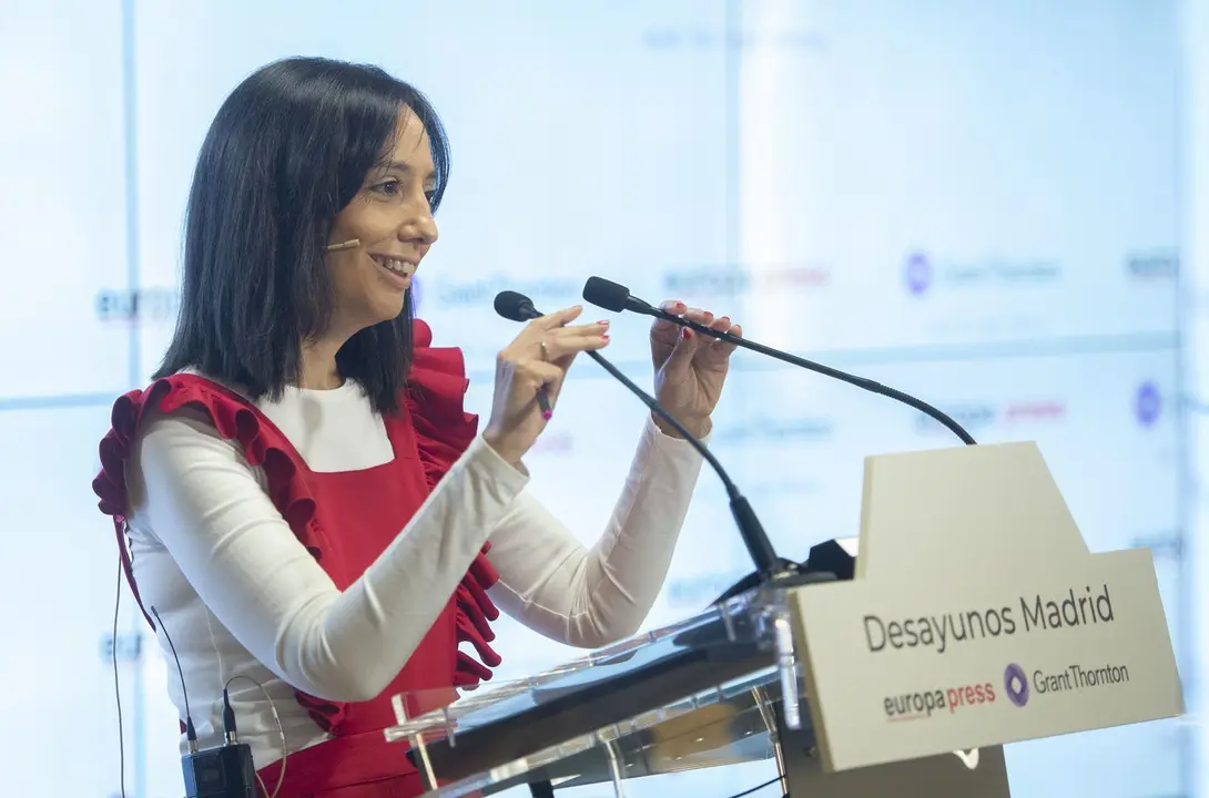 La delegada del Gobierno en la Comunidad de Madrid, Mercedes Gonz&aacute;lez, protagoniza un  Desayuno Informativo de Europa Press en el Auditorio Meeting Place, a 28 de junio de 2021, en Madrid (Espa&ntilde;a).