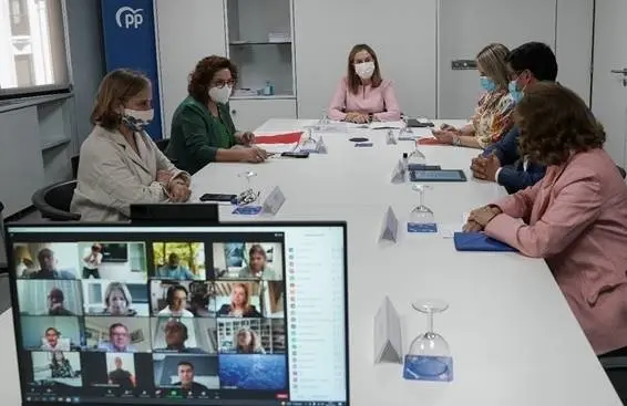 La vicesecretaria de Pol&iacute;tica Social del PP, Ana Pastor, se re&uacute;ne con la Comisi&oacute;n de Consumo del PP en la sede del partido. En Madrid, a 28 de junio de 2021.