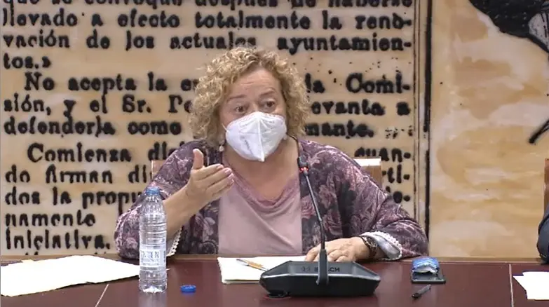 La presidenta del CSIC, Rosa Men&eacute;ndez, en la Comisi&oacute;n de este martes 29 de junio de Ciencia, Innovaci&oacute;n y Universidades del Senado