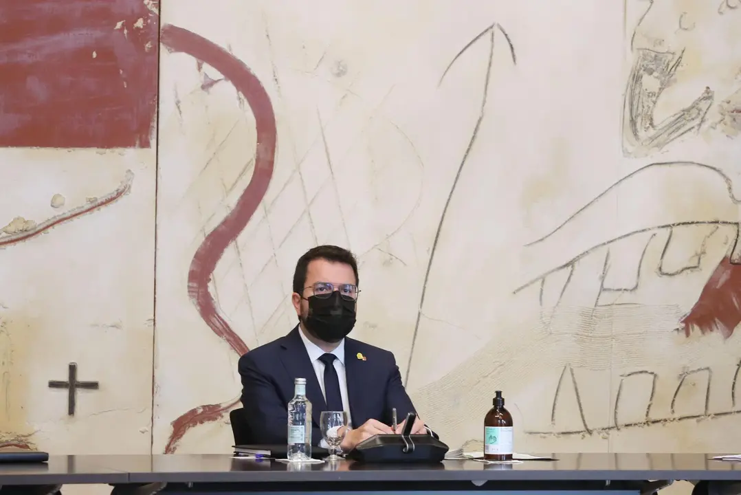 El presidente de la Generalitat, Pere Aragon&egrave;s, en la reuni&oacute;n del Consell Executiu de este martes 29 de junio.