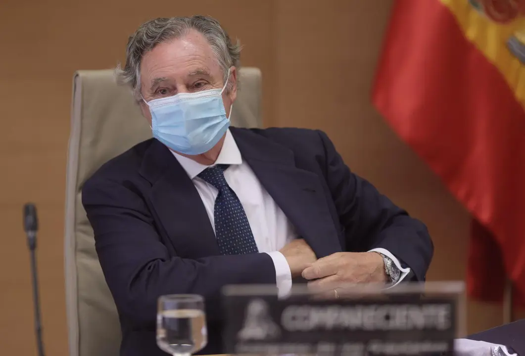 Ignacio L&oacute;pez del Hierro, empresario y marido de la ex secretaria general del PP Mar&iacute;a Dolores de Cospedal, en la comisi&oacute;n de investigaci&oacute;n del Congreso de los Diputados sobre la 'Operaci&oacute;n Kitchen'.