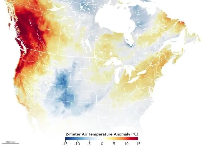 Anomal&iacute;a de temperatura el 27 de junio