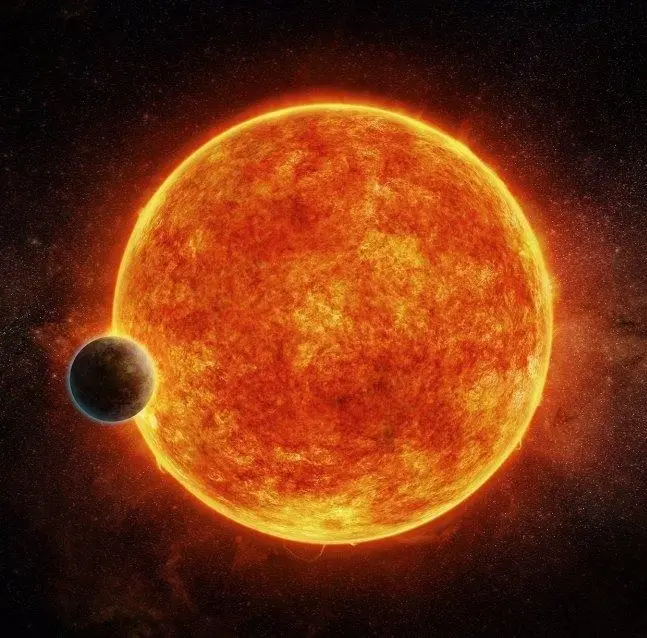 Concepci&oacute;n art&iacute;stica de una &lsquo;supertierra&rsquo; orbitando una estrella enana roja
