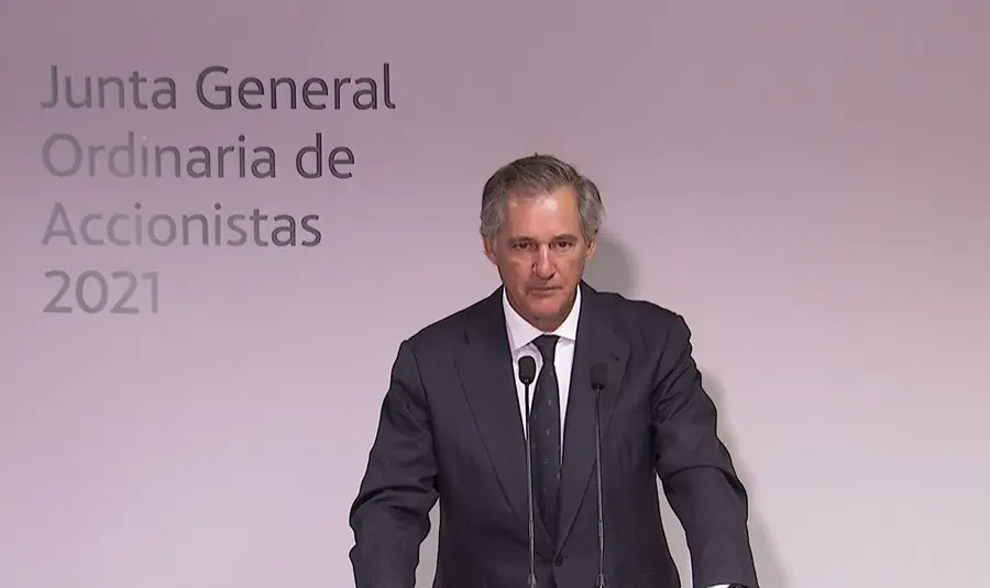El presidente de Acciona, Jos&eacute; Manuel Entrecanales, en la junta de accionistas de 2021