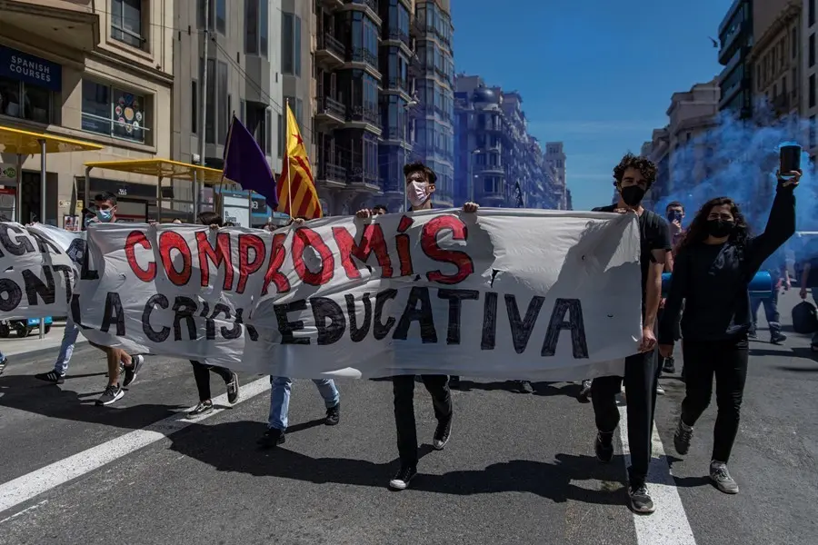 Archivo - Manifestaci&oacute;n estudiantil a favor del 'Compromiso'
