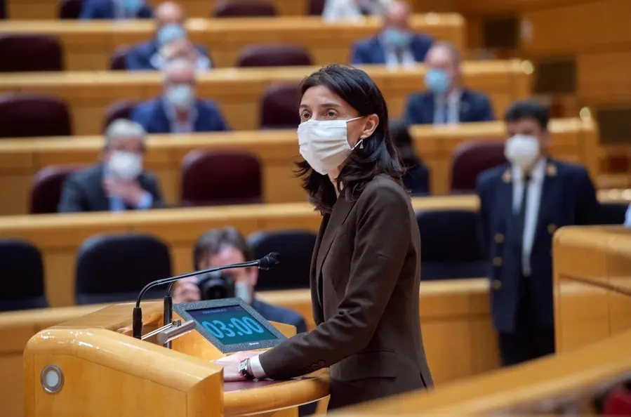 Archivo - La presidenta del Senado, Pilar Llop, interviene durante una sesi&oacute;n de control al Gobierno en el Senado, a 25 de mayo de 2021, en Madrid (Espa&ntilde;a). En este pleno, el Gobierno se enfrenta, entre otras, a preguntas relacionadas con los posibles ind