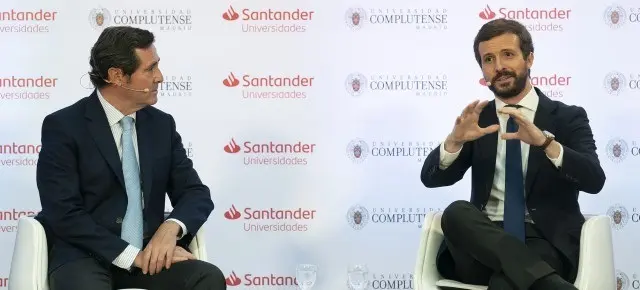 Archivo - El presidente de CEOE, Antonio Garamendi, y el presidente del PP, Pablo  Casado.