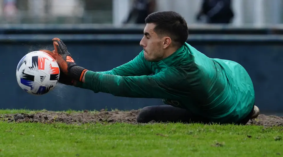 Lucas D&iacute;az, que seguir&aacute; siendo el portero del Racing la pr&oacute;xima temporada. / Hardy
