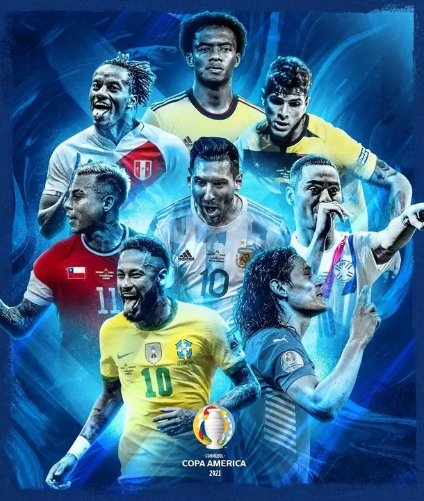 Cartel de los cuartos de final de la Copa Am&eacute;rica 2021 de f&uacute;tbol, que arrancan el viernes y se disputan hasta el domingo