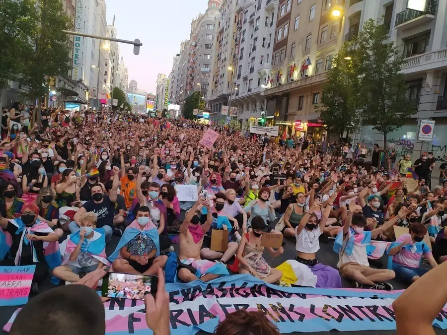 Manifestaci&oacute;n del Orgullo Cr&iacute;rtico de Madrid a 28 de junio de 2021.