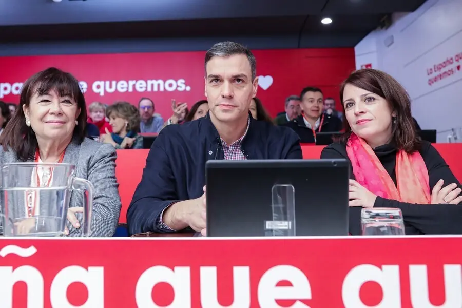 Archivo - El Presidente del Gobierno, Pedro S&aacute;nchez, durante el Comit&eacute; Federal del PSOE en Ferraz en 2020