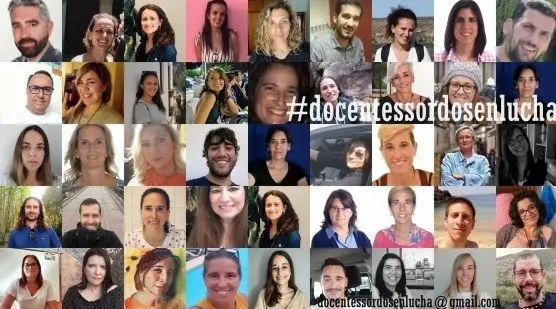Archivo - Algunos miembros de la plataforma Docentes Sordos en Lucha