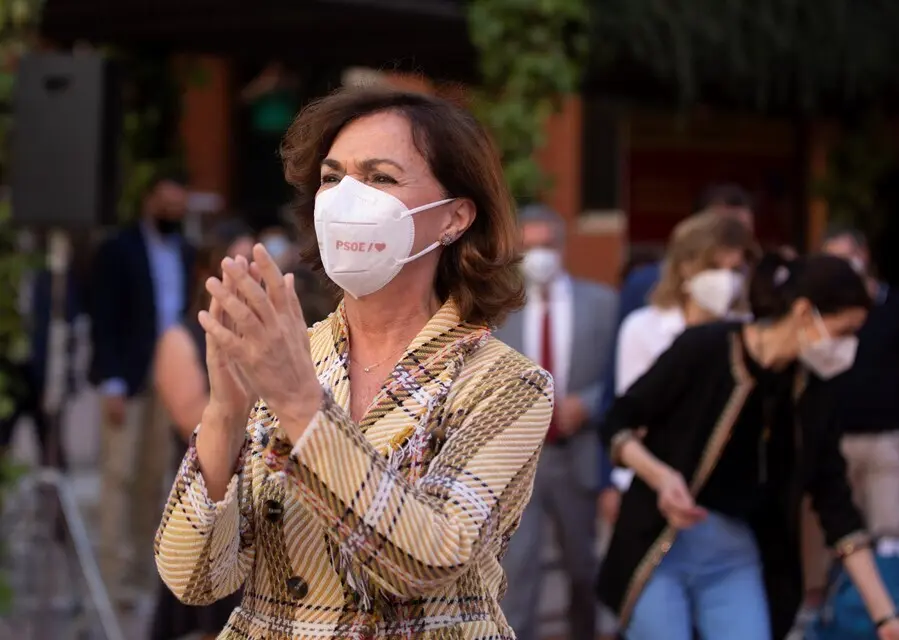 La secretaria de Igualdad del PSOE, vicepresidenta primera del Gobierno y ministra de la Presidencia, Relaciones con las Cortes y Memoria Democr&aacute;tica, Carmen Calv.