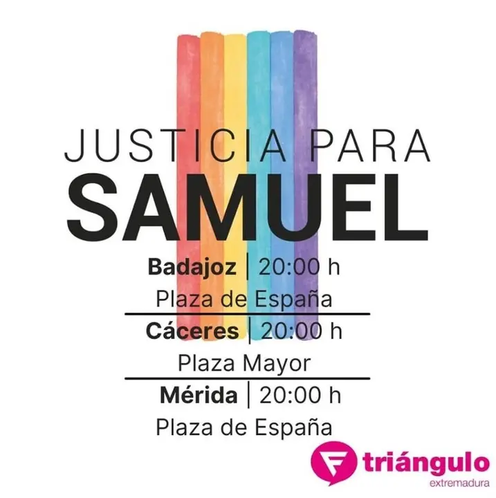 La Fundaci&oacute;n Tri&aacute;ngulo de Extremadura se suma a las concentraciones por el asesinato de Samuel