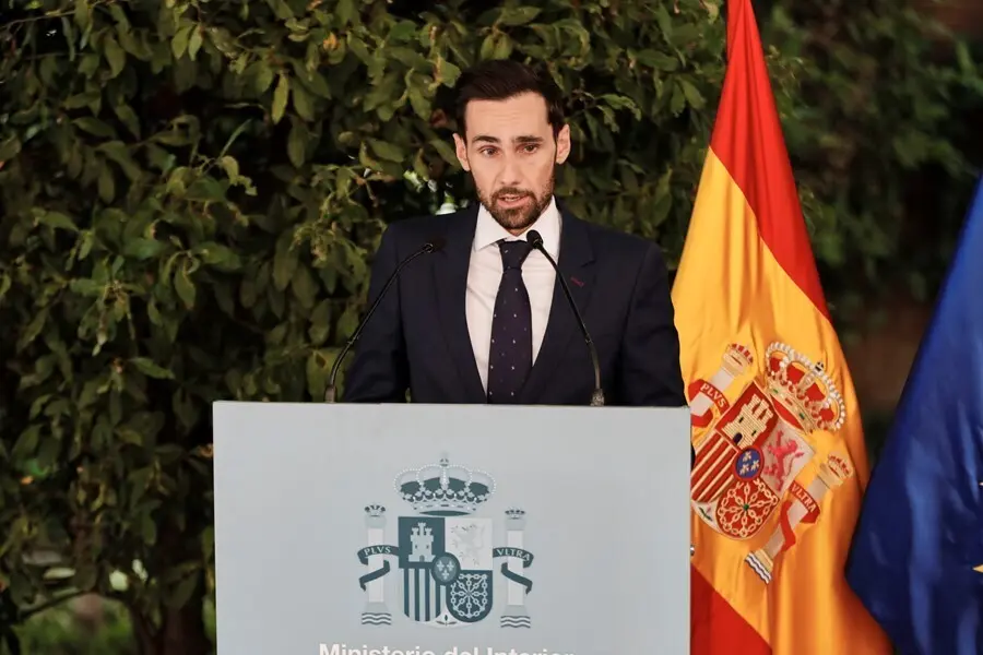 Archivo - El secretario de Estado de Seguridad, Rafael P&eacute;rez Ruiz, en el Palacio de Zurbano, interviene en el acto de recuerdo y reconocimiento al trabajo desarrollado por el personal dependiente del Ministerio del Interior durante el estado de alarma. 