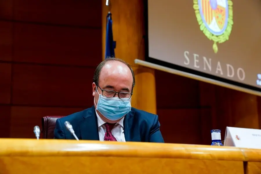El ministro de Pol&iacute;tica Territorial y Funci&oacute;n P&uacute;blica, Miquel Iceta, preside la Comisi&oacute;n Nacional de la Administraci&oacute;n Local (CNAL), a 5 de julio de 2021, en el Senado, Madrid, (Espa&ntilde;a). 