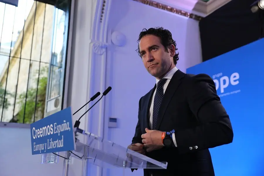 El secretario general del PP, Teodoro Garc&iacute;a Egea, inaugura la segunda jornada de los Cursos de Verano de El Escorial, a 7 de julio de 2021, en el Escorial, Madrid, (Espa&ntilde;a). 