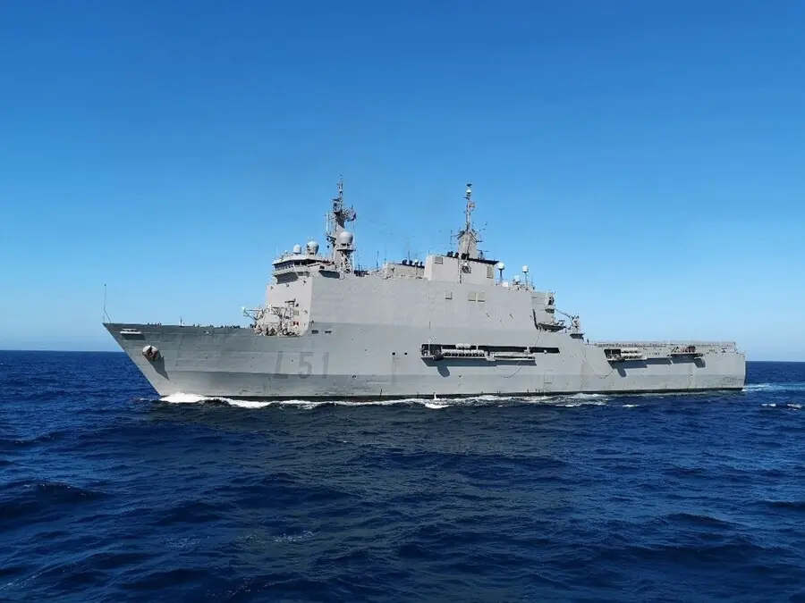 El Buque de Asalto Anfibio 'Galicia' de la Armada.