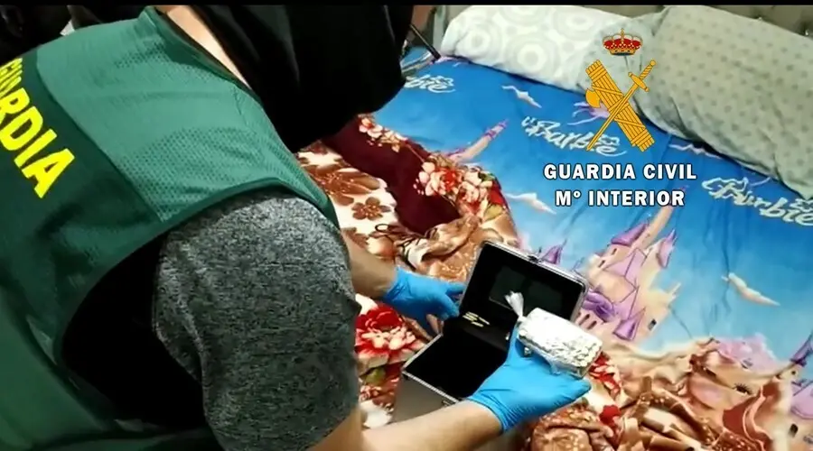 Un agente en uno de los registros de la operaci&oacute;n Manomares