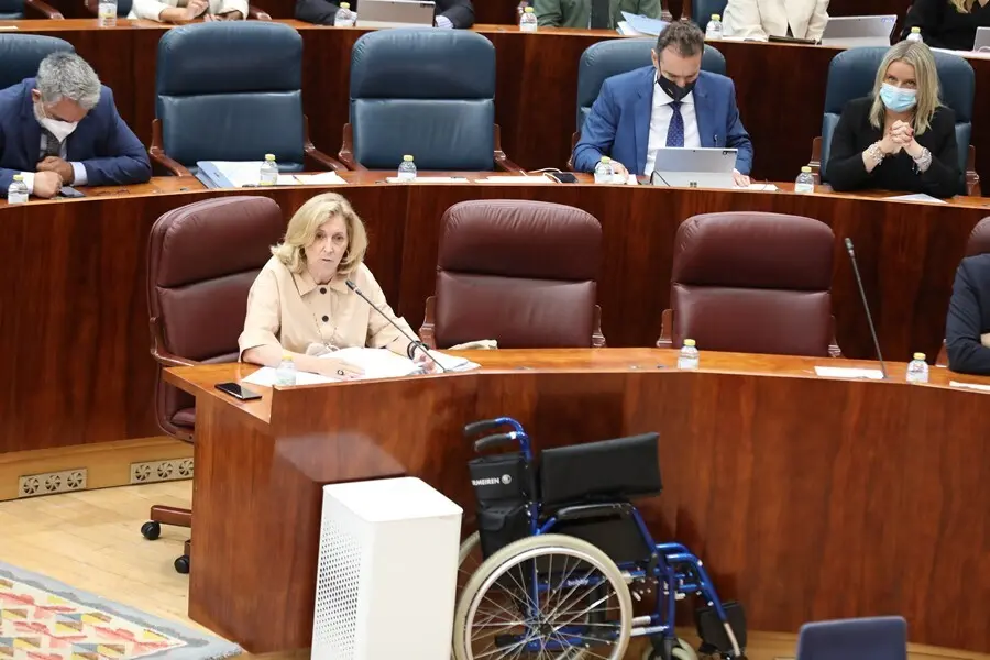 La consejera de Familia, Juventud y Pol&iacute;tica Social, Concepci&oacute;n Dancausa, interviene en una sesi&oacute;n de control al Gobierno de la Comunidad de Madrid en la Asamblea de Madrid, a 8 de julio de 2021