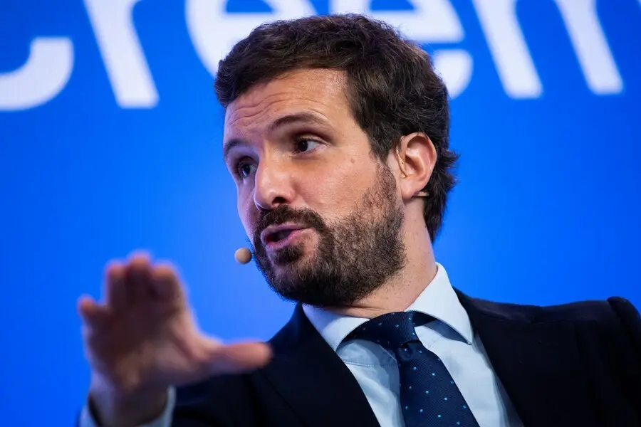 El presidente del Partido Popular, Pablo Casado, clausura las jornadas &lsquo;Espa&ntilde;a, Europa y libertad&rsquo;, de los Cursos de Verano de la Universidad Complutense de Madrid, a 8 de julio de 2021, en San Lorenzo de El Escorial, Madrid, (Espa&ntilde;a). 