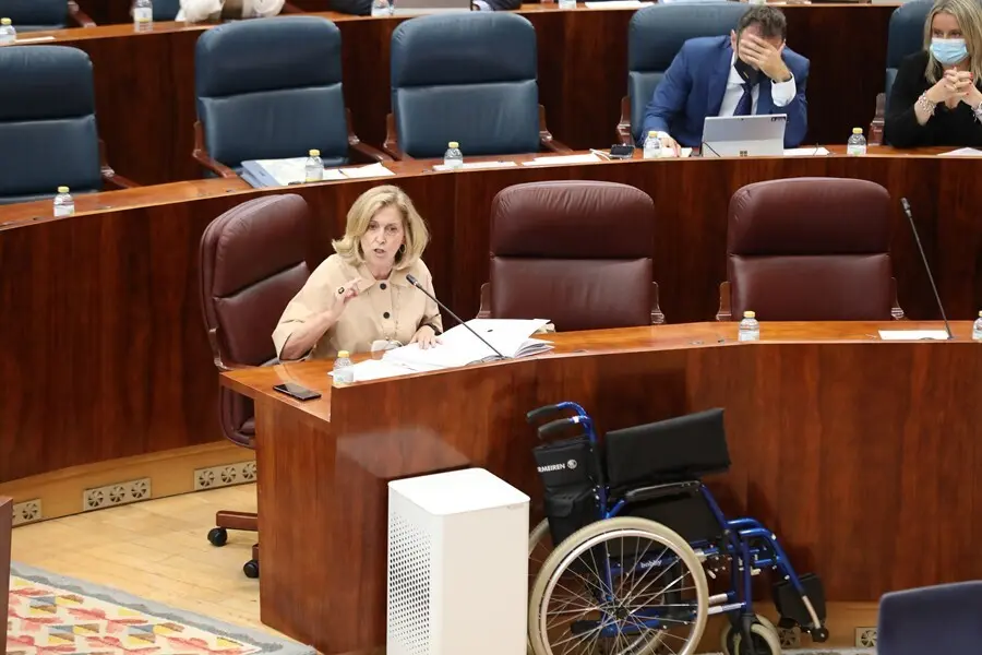 La consejera de Familia, Juventud y Pol&iacute;tica Social, Concepci&oacute;n Dancausa, interviene en una sesi&oacute;n de control al Gobierno de la Comunidad de Madrid en la Asamblea de Madrid, a 8 de julio de 2021