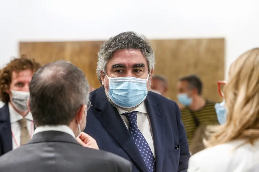 El ministro de Cultura y Deporte, Jos&eacute; Manuel Rodr&iacute;guez Uribes, durante la inauguraci&oacute;n de la feria de arte contempor&aacute;neo ARCO