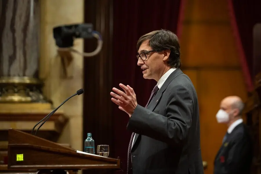 Archivo - El l&iacute;der del PSC en el Parlament, Salvador Illa