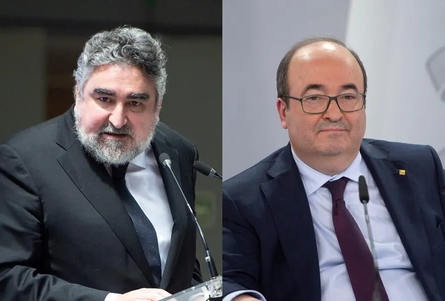 Archivo - Jos&eacute; Manuel Rodr&iacute;guez Uribes  y Miquel Iceta