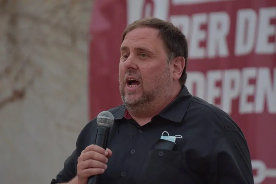 El l&iacute;der de ERC, Oriol Junqueras, en un acto en Matar&oacute; (Barcelona)