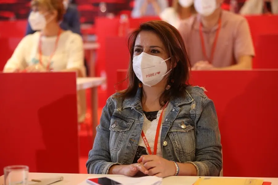 La vicesecretaria general del PSOE y portavoz del Grupo Parlamentario Socialista en el Congreso, Adriana Lastra, durante una reuni&oacute;n de los componentes del Comit&eacute; Federal del PSOE, a 3 de julio de 2021, en Madrid, (Espa&ntilde;a)