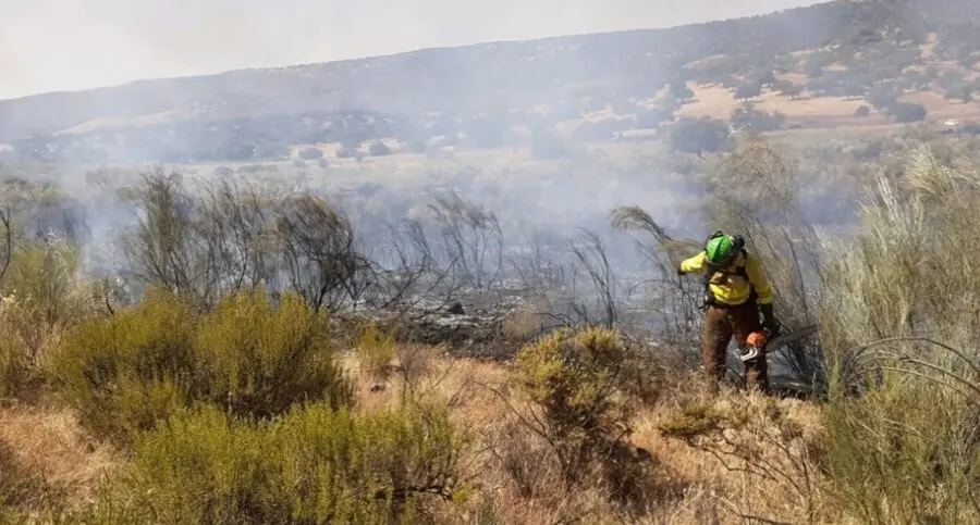 Incendio forestal en El Castillo de las Guardas