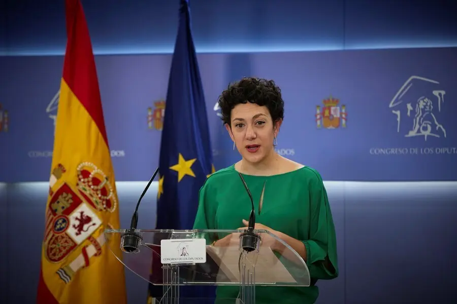 Archivo - La portavoz parlamentaria de Unidas Podemos, Aina Vidal, interviene en una rueda de prensa anterior a una Junta de Portavoces, a 11 de mayo de 2021, en el Congreso de los Diputados, Madrid, (Espa&ntilde;a).
