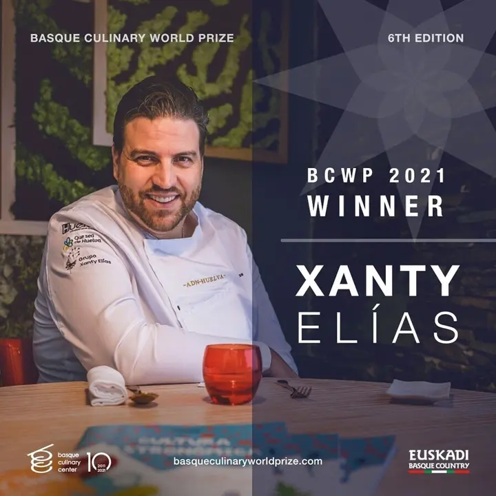 El chef Xanty El&iacute;as, ganador del Basque Culinary World Prize 2021