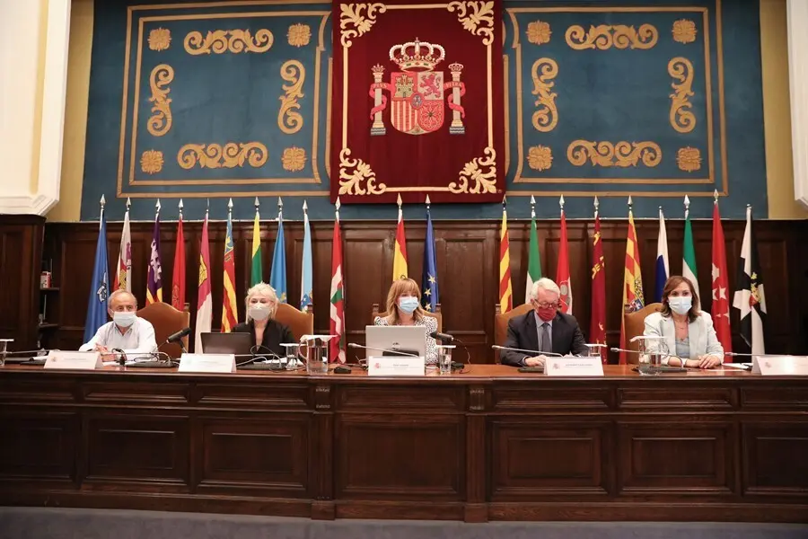 Reuni&oacute;n del Pleno del Consejo Escolar del Estado este jueves, donde la ministra de Educaci&oacute;n y FP, Pilar Alegr&iacute;a, ha presentado ante la comunidad educativa el anteproyecto de Ley Org&aacute;nica de Ordenaci&oacute;n e Integraci&oacute;n de la Formaci&oacute;n Profesional